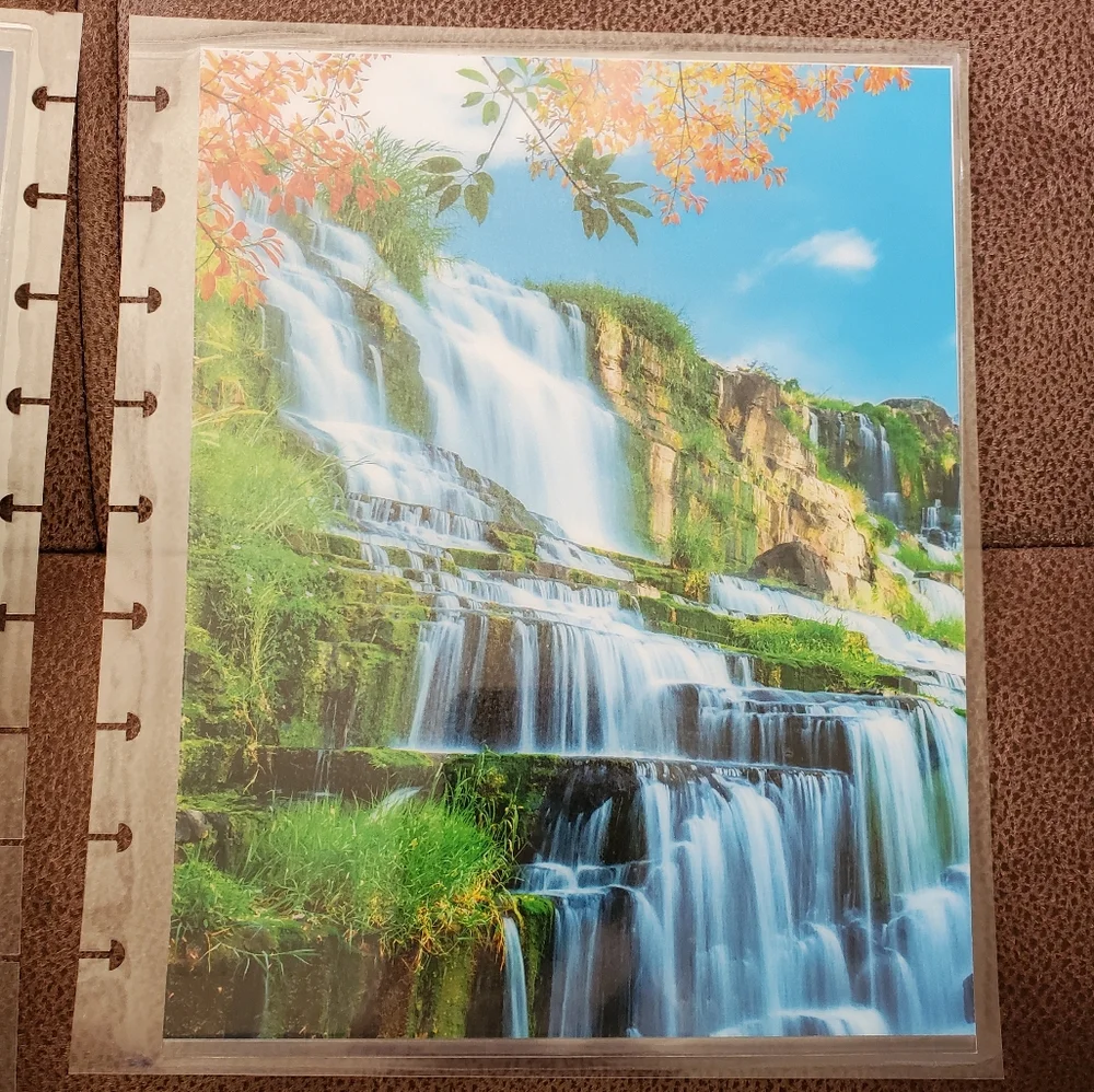 Handmade cover For A Classic Sized Disc Bound Planner Psalm 52:9 beach *defects*